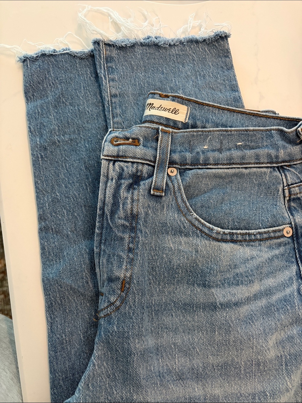 Madewell perfect vintage raw hem jeans - Picture 2 of 2
